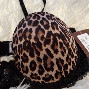 Lace Band Demi Animal Print Bra New With Tags size 36C
